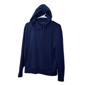 Ibex Size M Womens Dark Blue Sweater Sweatshirt Hoodie Merino Wool Blend Hiking